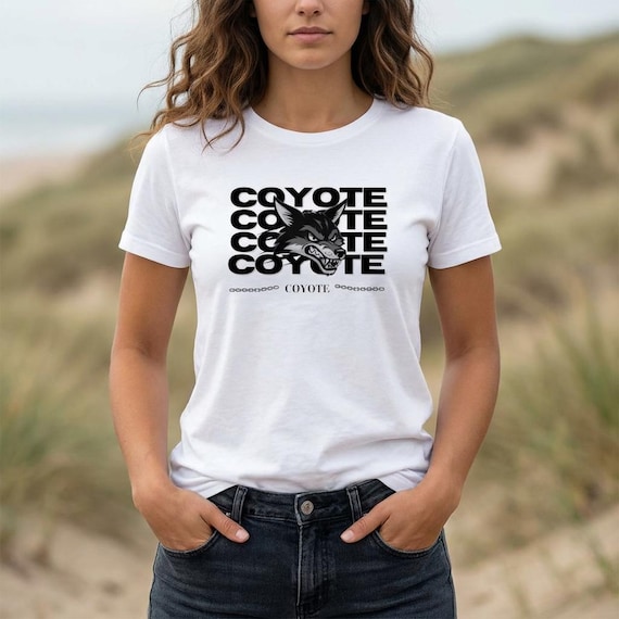 Coyote Repeat Graphic Tee | Coyote Illustration T-Shirt