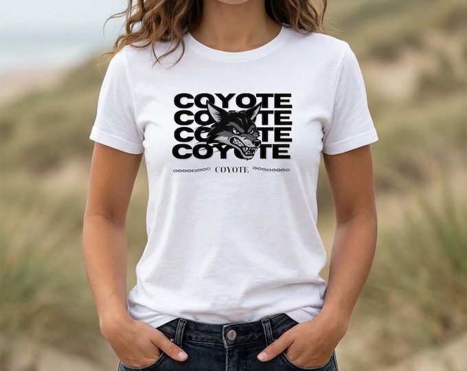 Coyote Repeat Graphic Tee | Coyote Illustration T-Shirt