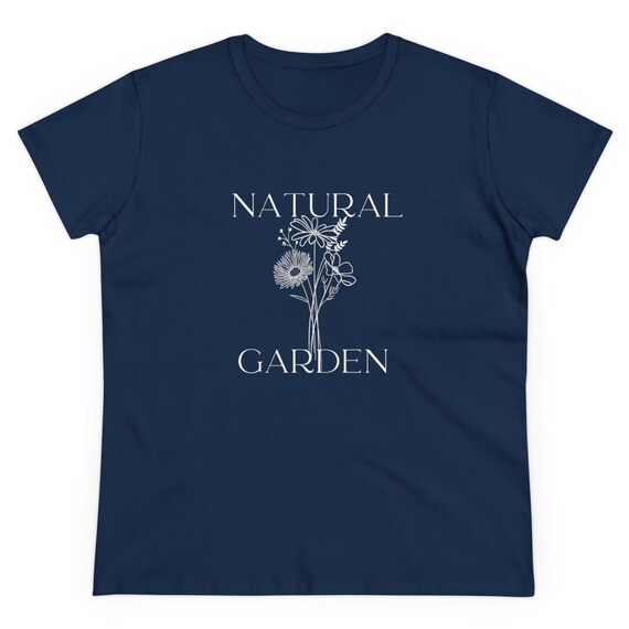 Natural Garden Women's Cotton Tee: Botanical Design
