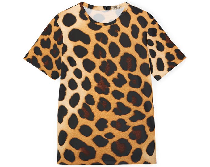 Vibrant Jaguar All Over Print Shirt, Athletic Tee, Animal Lover Gift, Men's Football Top, Casual Sportswear, Graphic Print
