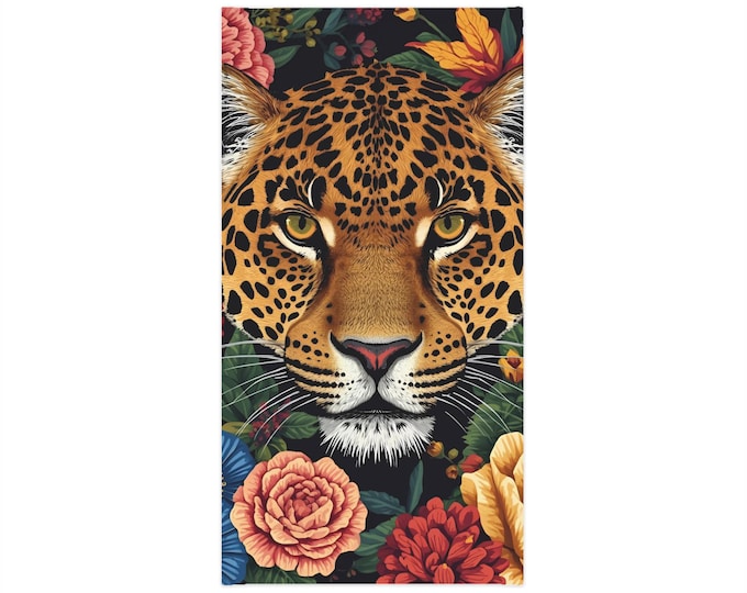 Floral Leopard Neck Gaiter | Midweight Face Cover, Outdoor Style