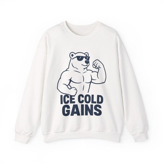 Ice Cold Gains Sweatshirt – Unisex Gym Fitness Crewneck