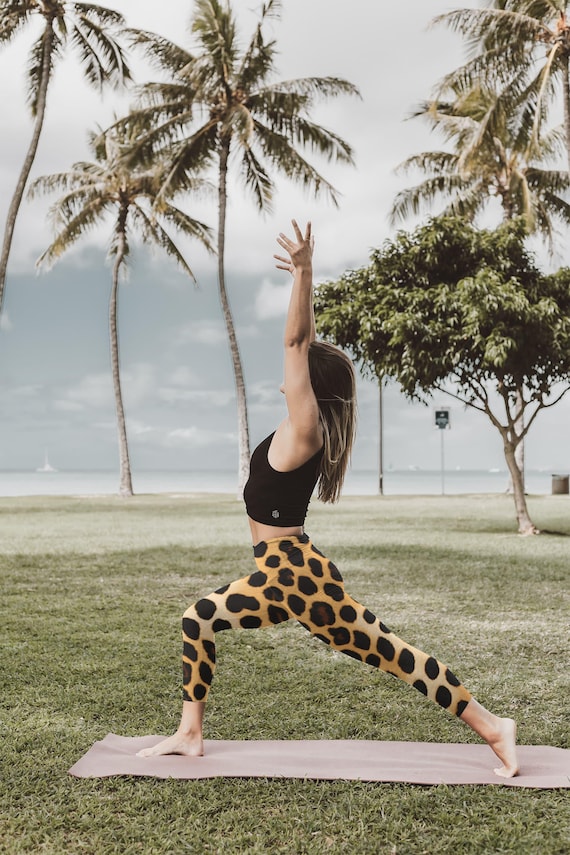 Jaguar Print Leggings: Women's 4-Way Stretch Yoga Pants
