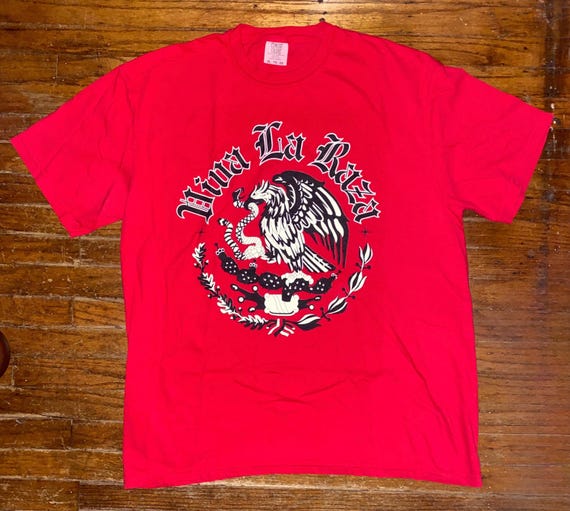 Viva La Raza Graphic Tee: Mexican Eagle Pride T-Shirt