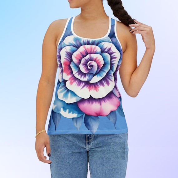 Floral Women's Tank Top: Boho Chic Summer Beachwear