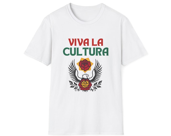 Viva la Cultura T-Shirt - Unisex Softstyle Tee Celebrating Heritage, Cultural Pride, Festival Wear, Gift for Cultural Enthusiasts, Everyday