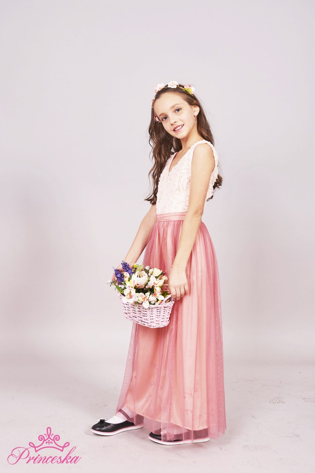 Children Bridesmaid Dress Pink Children Dress Bridesmaid Etsy