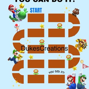 Potty training chart, potty chart, Mario potty chart, chart, potty, Mario potty chart, Mario potty training chart, toddler potty training