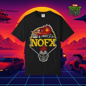 NOFX x M.A.S.K. Mashup T-Shirt - 80er Jahre Cartoon Chaos Punk Tee