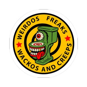 Sticker Weirdos & Creeps - sticker wc-monster bruto-out