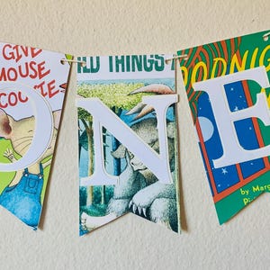Customized Storybook Banner, One Banner, First Birthday, High Chair Banner, First Chapter Banner, One For The Books, Chapter One Garland