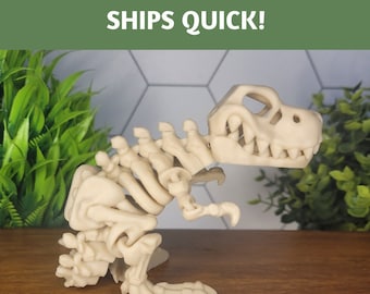 Articulated T-Rex Flexi Fidget Toy | At Keyboard Fidget Toy | Office Stress Reliever | Flexi Skeleton Toy