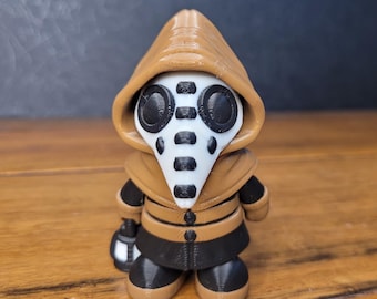 Plague Doctor Figure | 3D Printed Toy | Movable Arms, Legs, Lantern | Perfect Halloween Decor
