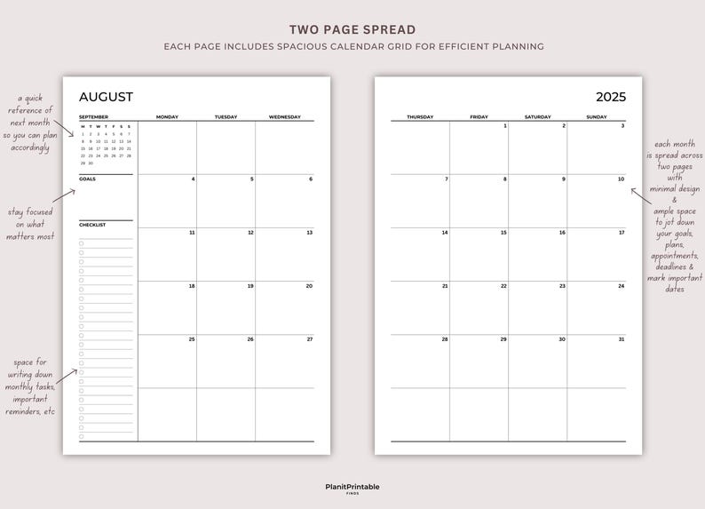 2025 Monthly Planner Printable - Il 794xN.6352419718 J06k 