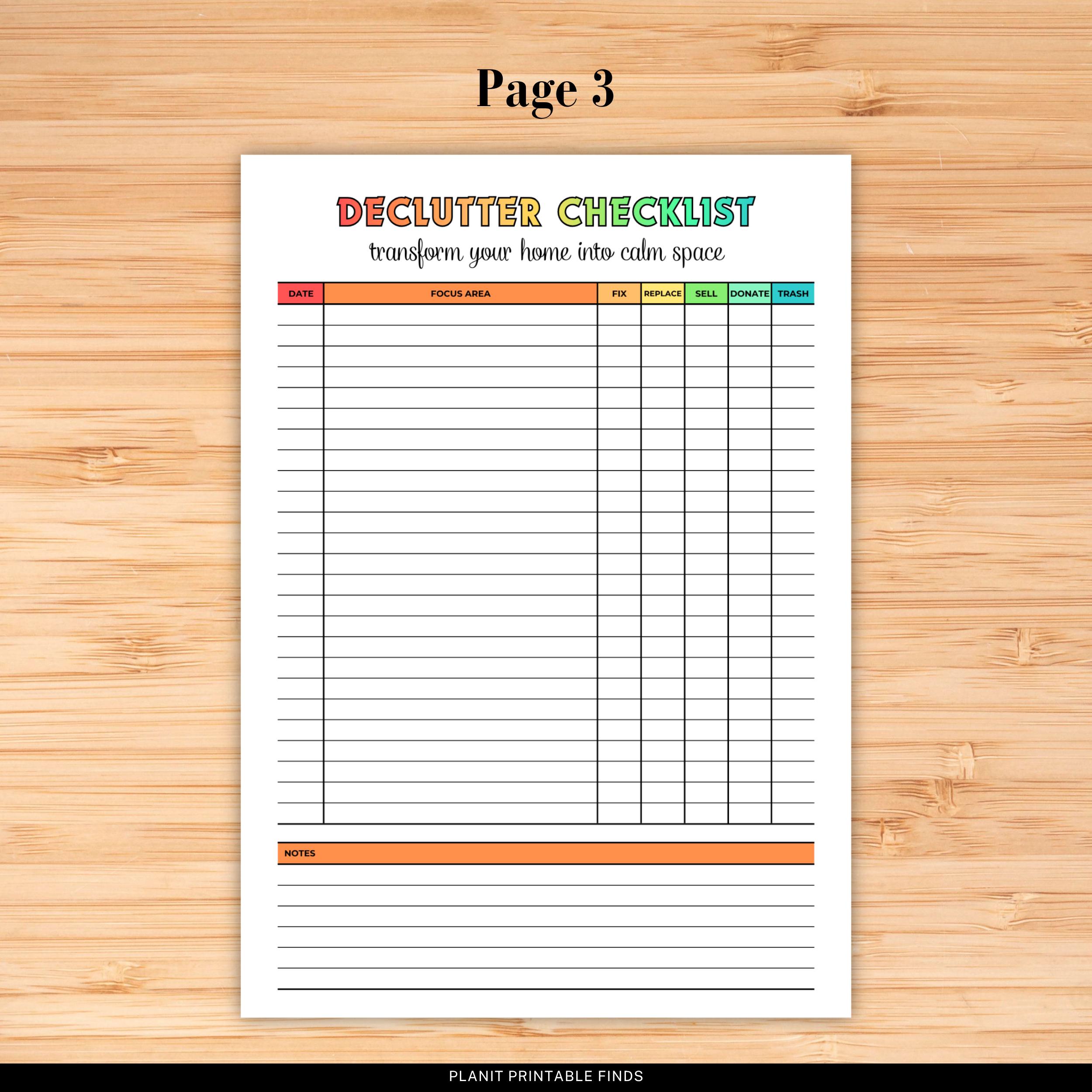 ADHD Declutter Planner Editable Home Decluttering Planner 30 Days ...