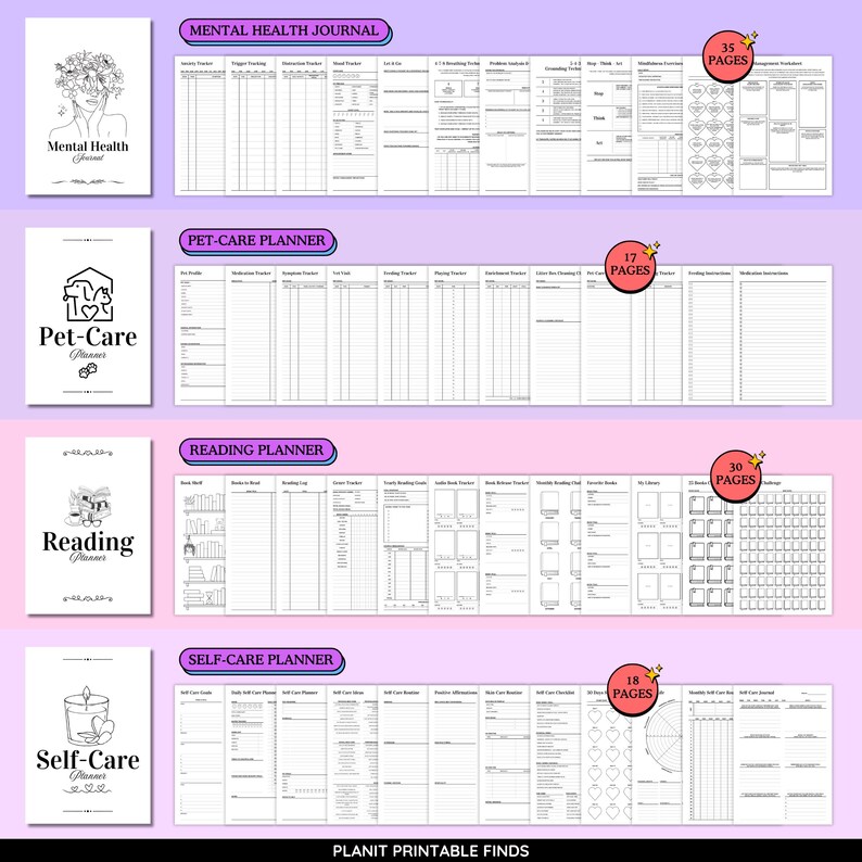 Editable Adhd Planner Bundle Printable Adhd Planner Set Ultimate ...