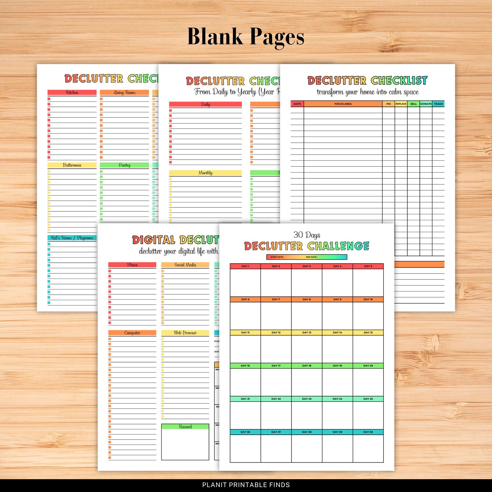 Editable Declutter Planner Printable, ADHD Declutter List, Home ...