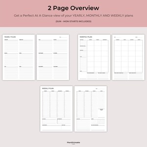 Printable Goal Planner Bundle, Daily, Weekly, Monthly, Quarterly ...