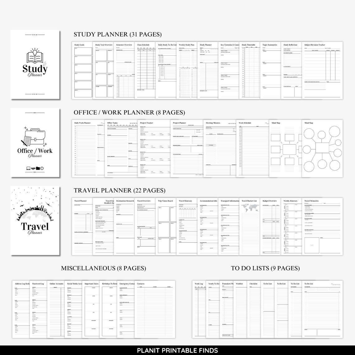 Ultimate ADHD Planner Bundle Printable All in One Ultimate Life Binder ...