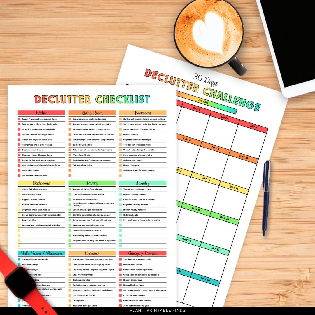 Editable Declutter Planner Printable, ADHD Declutter List, Home ...
