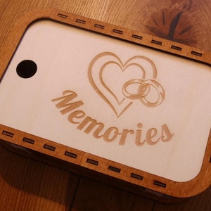Engraved wooden gift box with personalization