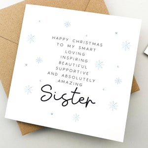 Weihnachtskarte für Schwester, Grußkarte, Weihnachtskarte, Geschenk für die Schwester, Weihnachtskarte, Weihnachtskarte, Geschenk für die Liebste, Geschenk für die Liebste, Geschenk für die Liebste