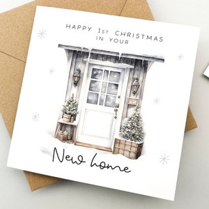 Carte de Noël pour quelqu'un qui a une nouvelle maison, Carte de Noël, Cadeau de Noël, Pour les amis, Pour les membres de la famille, pour les proches, Nouvelle carte de maison