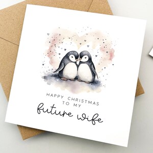 Kerstkaart voor toekomstige vrouw, wenskaart, kerstkaart, geliefde cadeau, Kerstmis, kerstcadeau van vrouw, schattige kerstkaart, verloofde