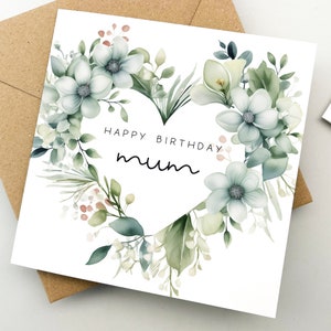 Carte d'anniversaire pour maman, joyeux anniversaire, carte d'anniversaire pour maman, carte florale