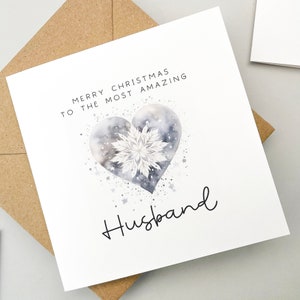 Carte de Noël pour mari, carte de vœux, carte de vacances, cadeau pour un être cher, Noël, cadeau de Noël pour mari, jolie carte de Noël