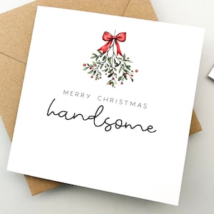 Biglietto di Natale per la persona amata, biglietto di auguri, biglietto di auguri, biglietto carino, biglietto di Natale romantico, fidanzato, marito, fidanzato, bello