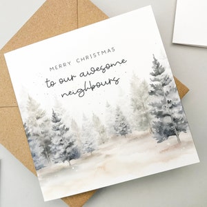 Biglietto di Natale per i vicini, biglietto di auguri, biglietto di auguri, regalo per la persona amata, Natale, regalo di Natale per i vicini, simpatico biglietto di Natale