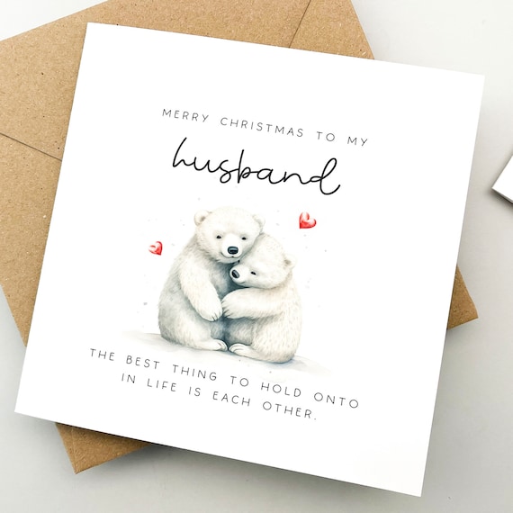 Romantische Weihnachtskarte Für Ehemann – Personalisierbar, Mit Liebevollem Design