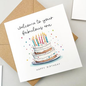 Cartão de aniversário, Feliz aniversário, Bem-vindo à sua era fabulosa, Para filha, para amiga, para irmã