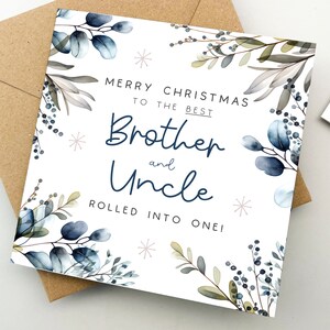 Weihnachtskarte für Bruder und Onkel, Grußkarte, Weihnachtskarte, Geschenk für geliebte Menschen, Xmas, Bruder Weihnachtsgeschenk, süße Weihnachtskarte