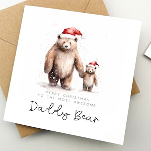 Weihnachtskarte für Papa, Grußkarte, Weihnachtskarte, Geschenk für die Liebste, Weihnachten, Weihnachtskarte für Papa, süße Weihnachtskarte, für Papa
