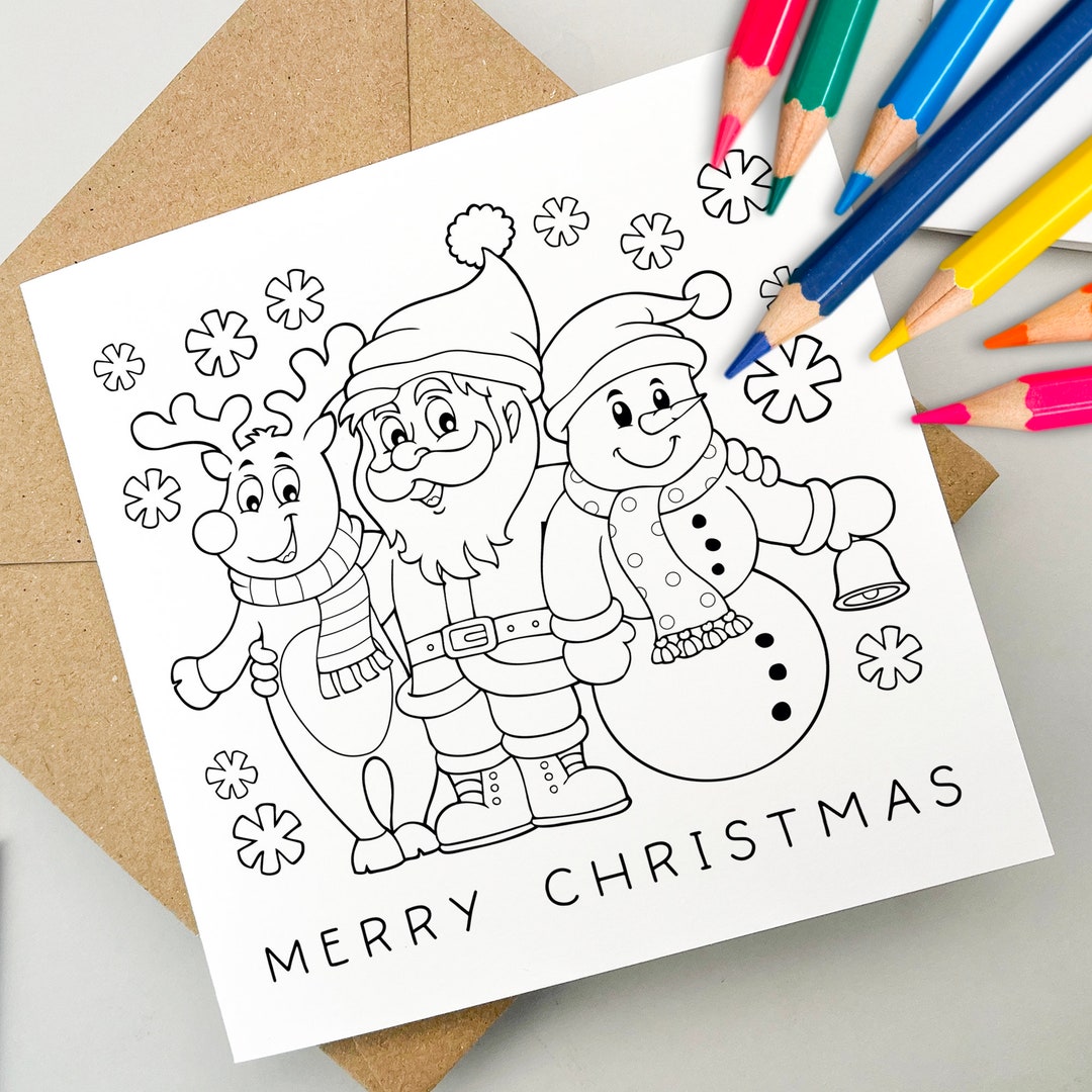 Christmas Card to Colourin Greeting Card Holiday Card Card Etsy