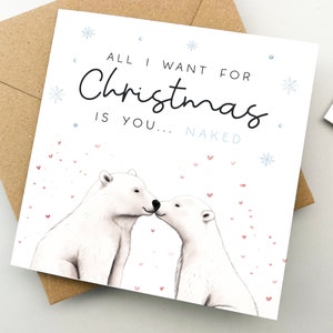 Tutto quello che voglio per Natale sei tu nudo, biglietto di auguri, biglietto di auguri, divertente biglietto di Natale, moglie, fidanzato, marito, fidanzata, fidanzato
