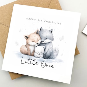 1ère carte de Noël, carte de voeux, carte de vacances, cadeau proche, noël, cadeau de Noël bébé, carte de Noël mignonne, enfant, bébé