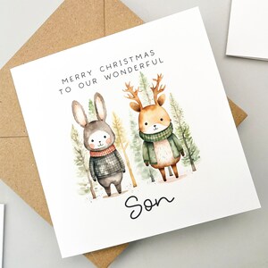 Christmas card for son, greeting card, holiday card, loved one gift, xmas, son Christmas gift, cute Christmas card, child, baby, kids