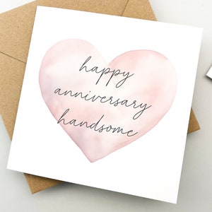 Feliz aniversario guapo, Tarjeta de aniversario, Regalo de aniversario, Para marido, para novio, Para prometido