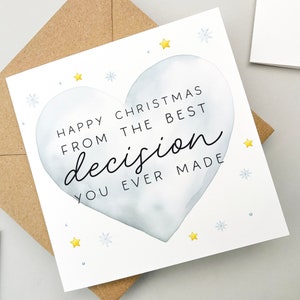 Bonne décision, carte de voeux, carte de vœux, carte de Noël amusante, femme, petit ami, mari, petite amie, fiancé
