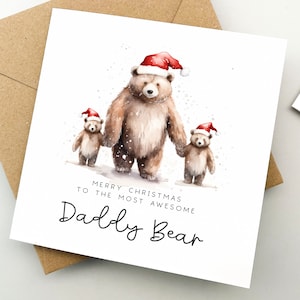 Kerstkaart voor papa, wenskaart, kerstkaart, geliefde cadeau, Kerstmis, papa kerstcadeau, schattige kerstkaart, voor vader van twee, papa