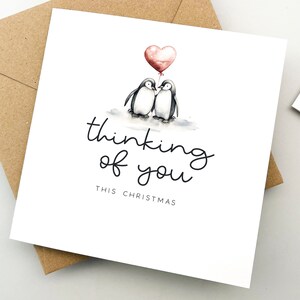 Thinking of you, Weihnachtskarte, Grußkarte, Urlaubskarte, Geliebten, Romantische Weihnachtskarte, Ehefrau, Freund, Freundin, Ehemann