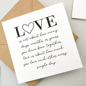 Tarjeta de aniversario, Tarjeta de cumpleaños, Tarjeta de San Valentín, Regalo de aniversario, Tarjeta de amor, Para ella, Para él