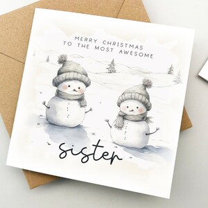 Weihnachtskarte für Schwester, Grußkarte, Weihnachtskarte, Geschenk für geliebte Menschen, Xmas, Schwester Weihnachtsgeschenk, süße Weihnachtskarte, Familienkarte