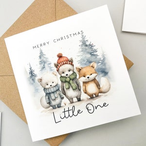 Cartão de Natal para uma criança ou bebê, cartão de férias, presente de Natal, Natal, cartão de neta ou neto, filha ou filho, cartão fofo
