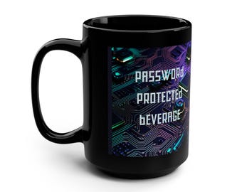 Taza con protección de contraseña / Regalo divertido sobre ciberseguridad / Taza para profesionales de TI / Taza para programadores / Taza de café con humor tecnológico