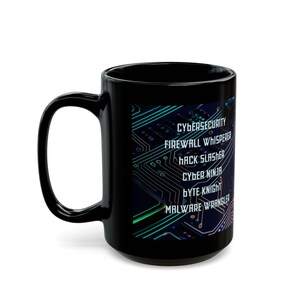 Cybersecurity Alias Names Mug | Black 15oz