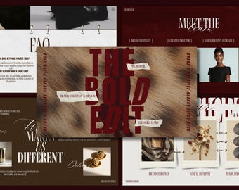 Canva Pitch Deck Template | Luxury Brand Presentation for Creative Agencies | Portfolio & Proposal Slideshow Design